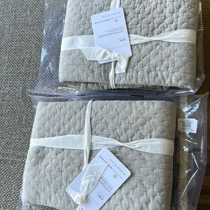 Pottery barn cotton melange yarn dyed king sham